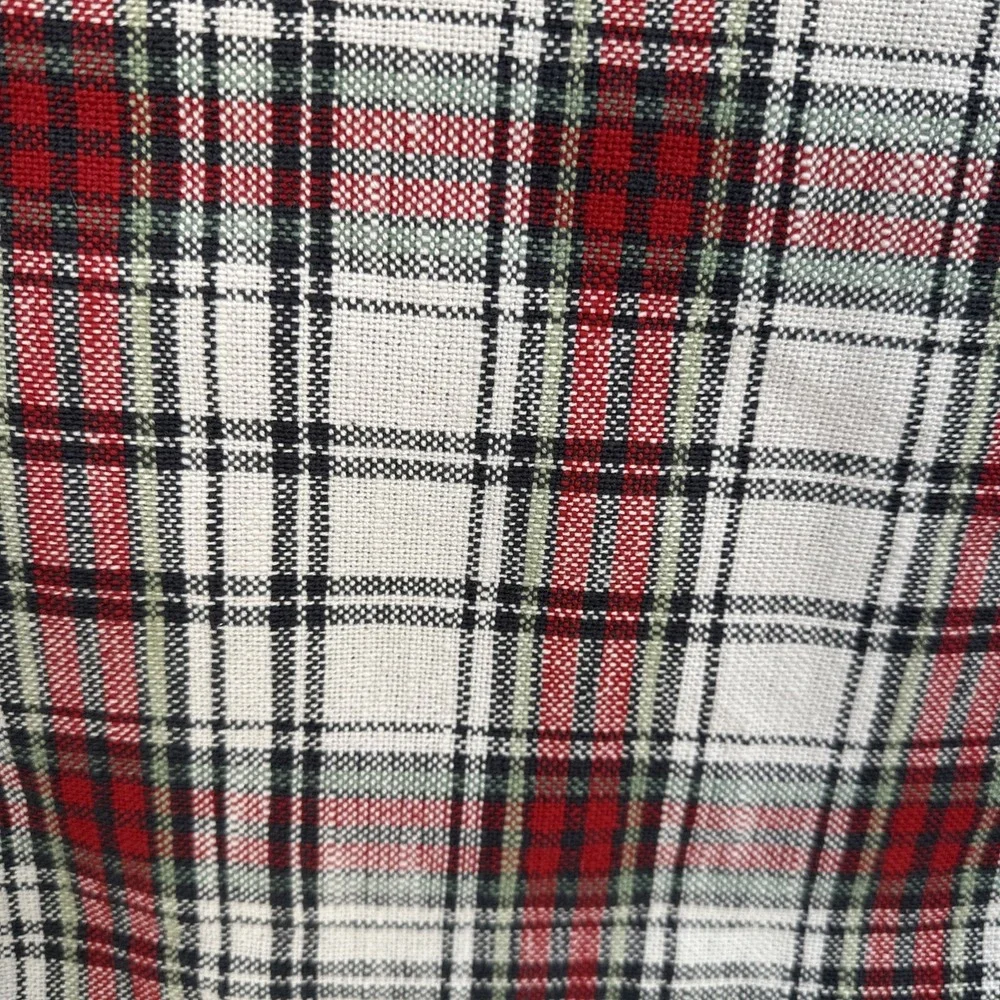 Brooks Brothers Table Runner Oversized Red Tan Tartan Plaid Christmas Holiday
